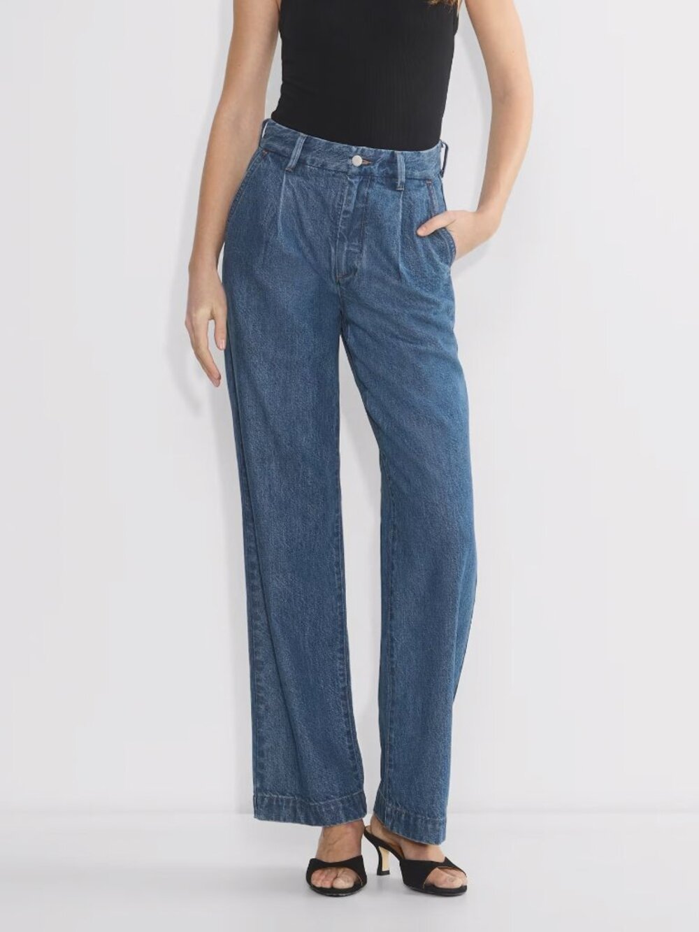 Aritzia Denim Forum The 90s So Soft Hi Rise Tailored Jean Size US 27 NEW NWT